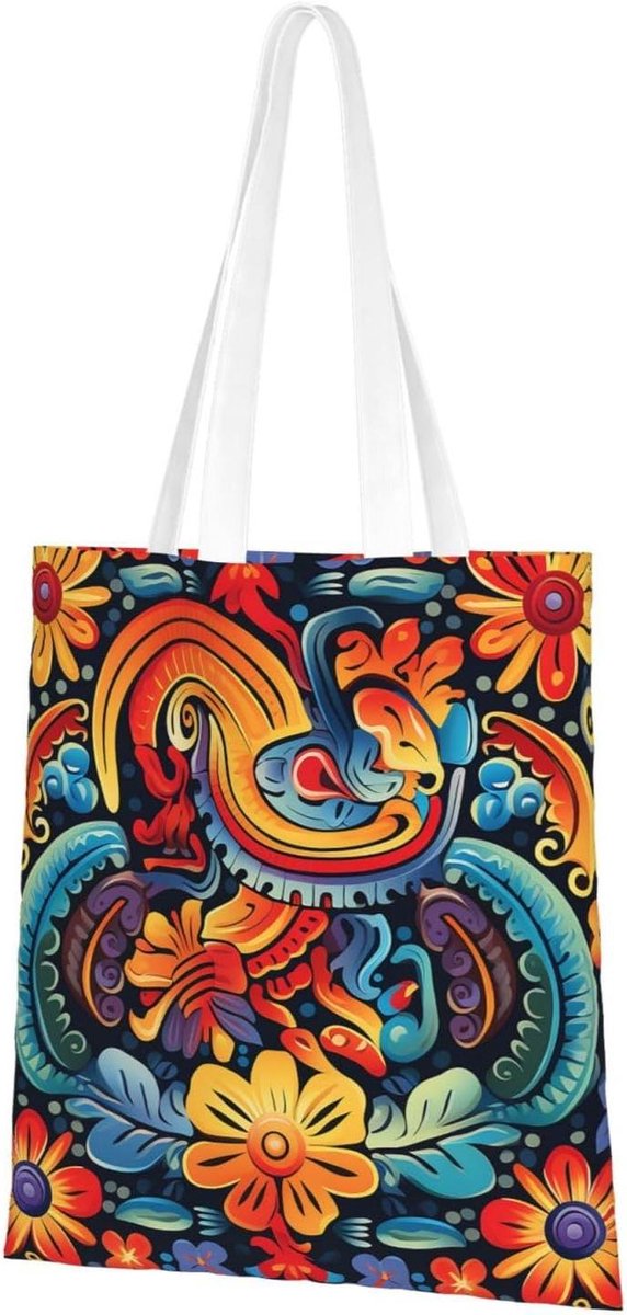 Canvas Shopper - Draagtas Schoudertas - Boodschappen Doen - Milieuvriendelijk Herbruikbaar - 12 oz Dik - Gedrukt
