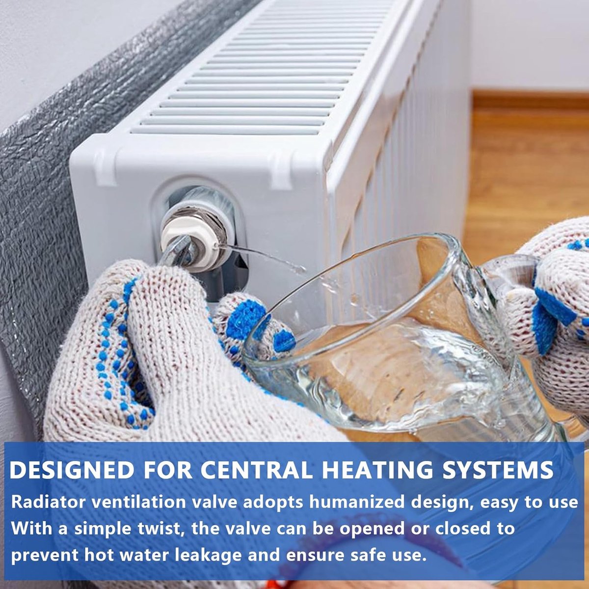 10x Radiator Ontluchtingsventiel Set met 2 Ontluchtingssleutels 1/4 Inch
