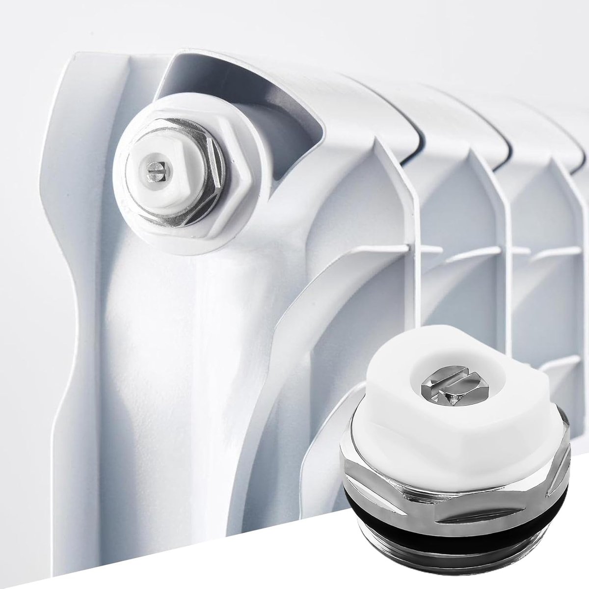 10x Radiator Ontluchtingsventiel Set met 2 Ontluchtingssleutels 1/4 Inch