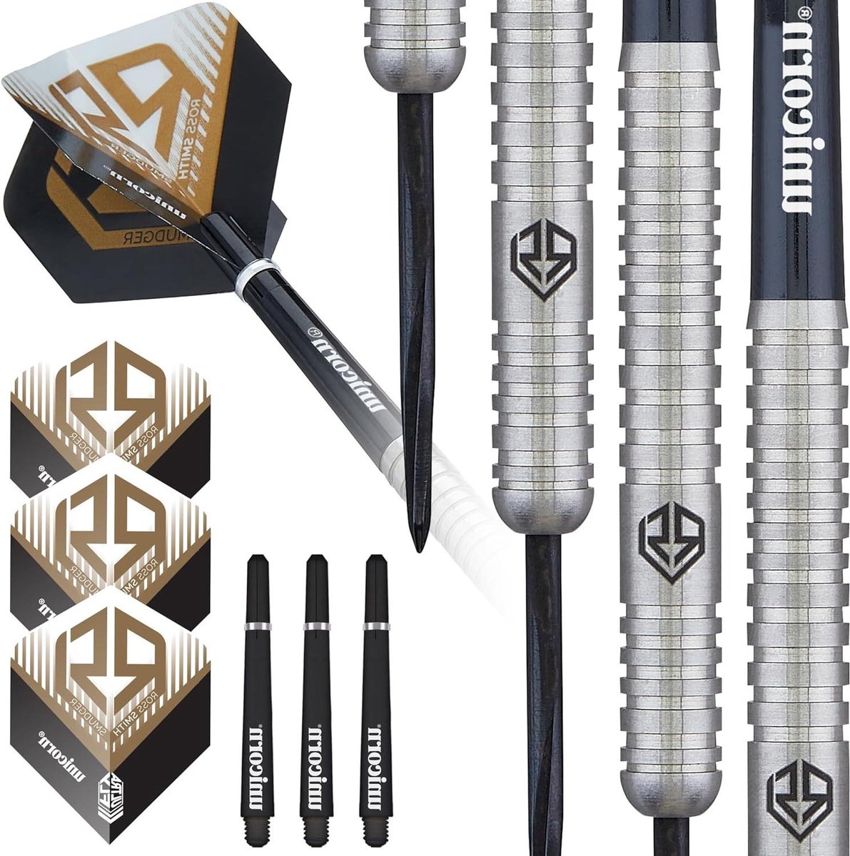 Dartset Wolfraam - Stalen Darts - Precisie Werpen - 90% Wolfraam Vaten - 24 gram - Zwart Goud