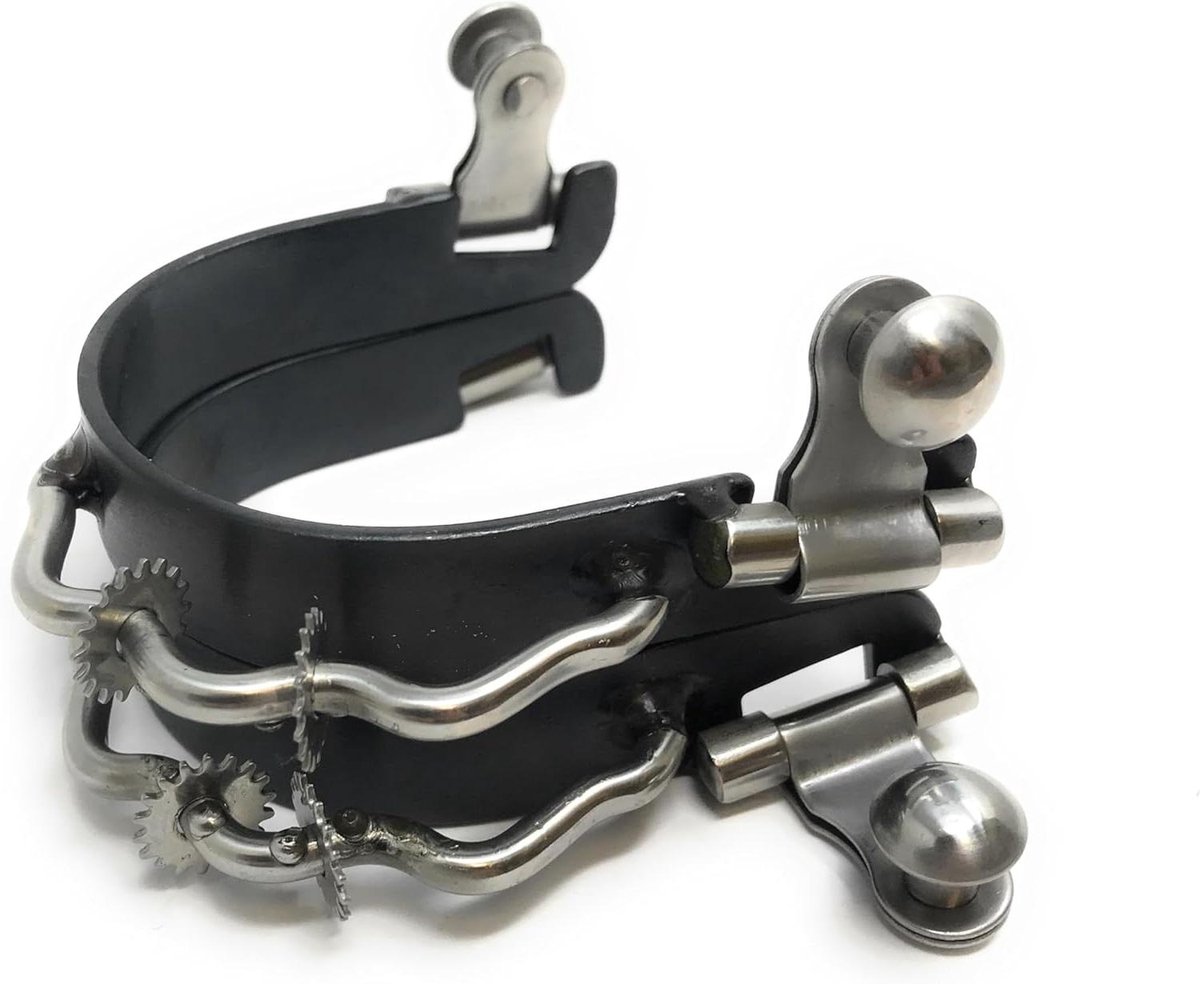 Paardrij Sporen - Paardensport Accessoires - Paardrijden - Dubbele Rowels - Dames Maat - Zwart