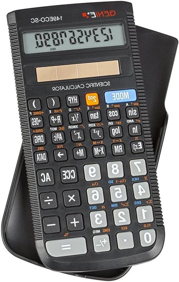 Wetenschappelijke Rekenmachine - Schoolrekenmachine ECO - Studie en Werk - 149 Functies Zonne-energie - 10 Cijfer Display - Zwart