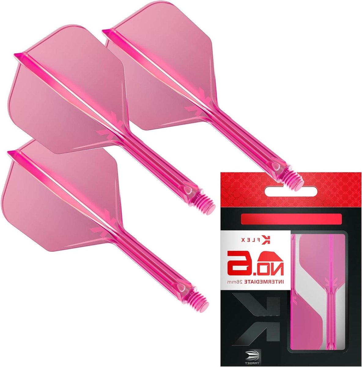 Geïntegreerde Dart Flights - Dart Accessoires Flight en Shaft - Precisie Darten - 90 Graden Vaste Hoek - Intermediate (26mm)