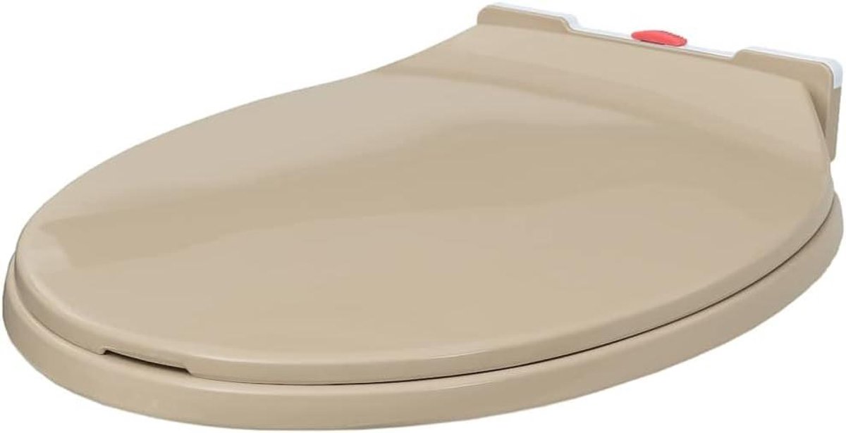 Toiletbril - Toiletdeksel WC bril - Hygiënisch en Stil - Soft-close mechanisme - 46 x 34 cm - Beige