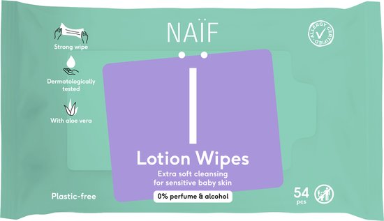 Naïf - Plasticvrije Billendoekjes Lotion - 1728 doekjes (32 stuks x 54 doekjes)