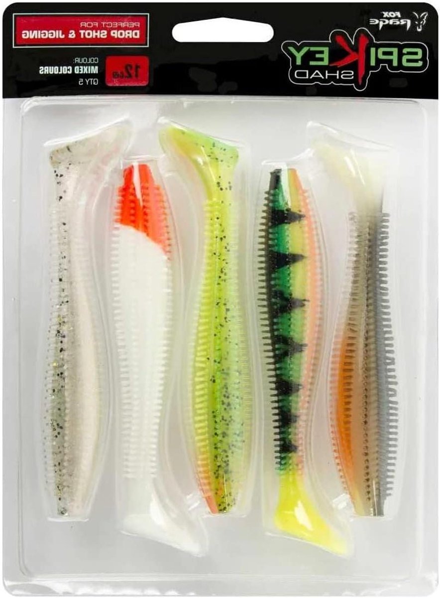Spikey Shad - Zacht kunstaas Rubberen vis - Vissen op roofvis - Verschillende kleuren - 12cm - Gemengd