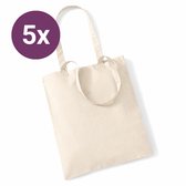 Sacs en coton - 40 x 32 cm - 10 pièces - Crème - Respectueux de Environnement - Haute qualité - Katoen - Sac - Sac à bandoulière - Été
