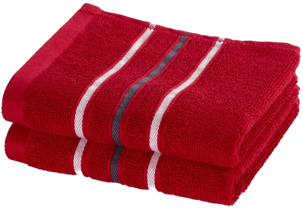 Moodit Gastendoekjes Empress - Deep Red - set 2 stuks - 30 x 50 cm - 100% Katoen