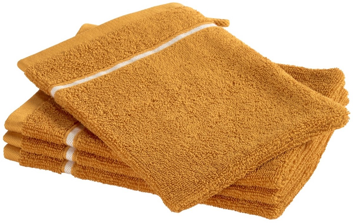 Moodit Washandjes Empress - Sunshine - set 4 st. - 23 x 16 cm - 100% Katoen