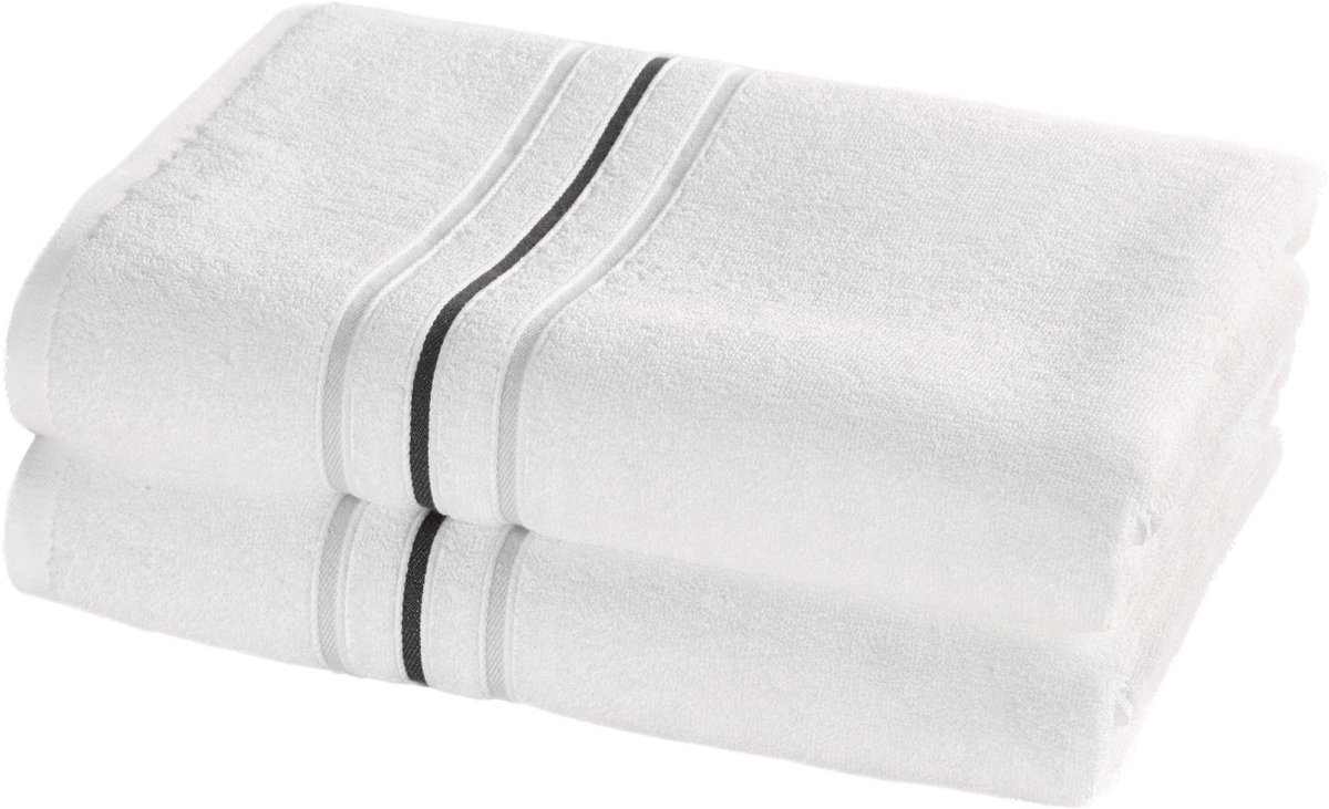 Moodit Douchelaken Empress Wit - set 2 st. - 70 x 140 cm - 100% Katoen