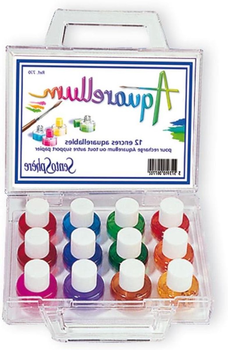 Aquarel Schilderset Koffer 12 Kleuren - Eenvoudig en Creatief Aquarelpapier