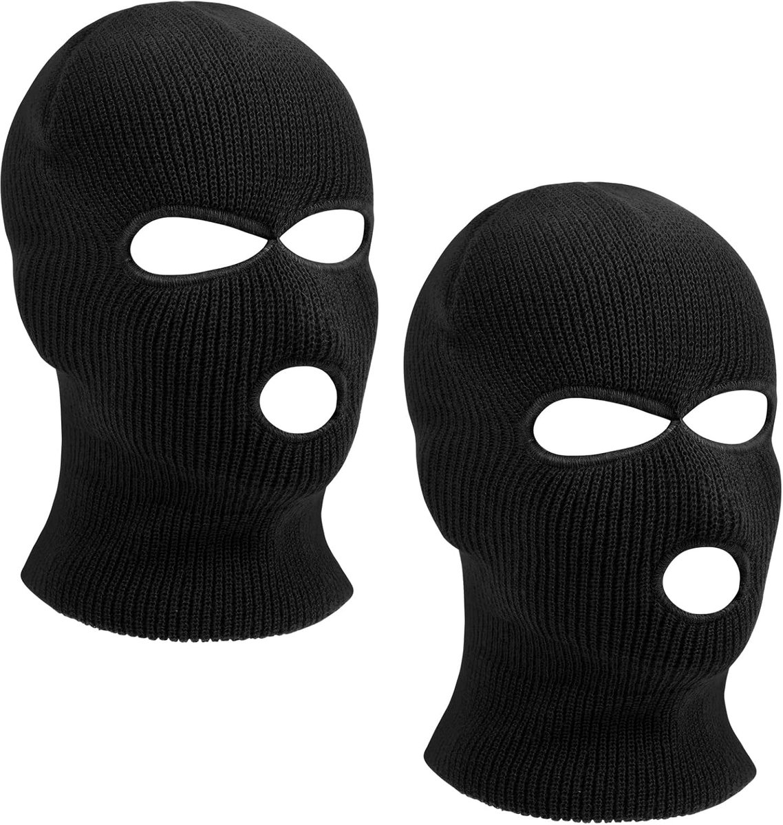 3-gaats / 2-gaats stormmasker, gebreide bivakmuts, skimuts voor motorfiets en fiets, multifunctioneel masker