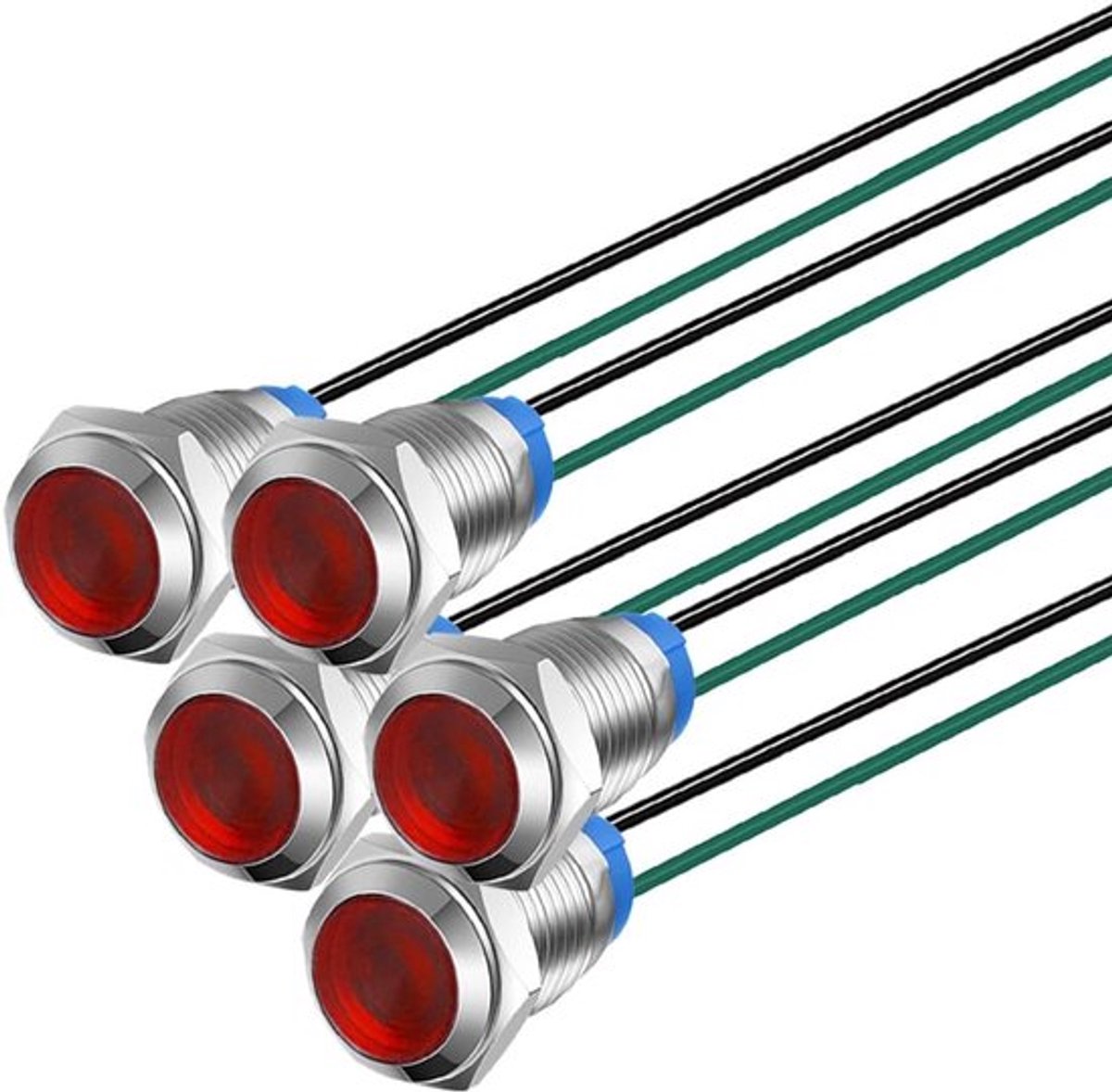 Dailygoody - LED Indicator Licht - Waterdichte Signaal Lamp - Rood