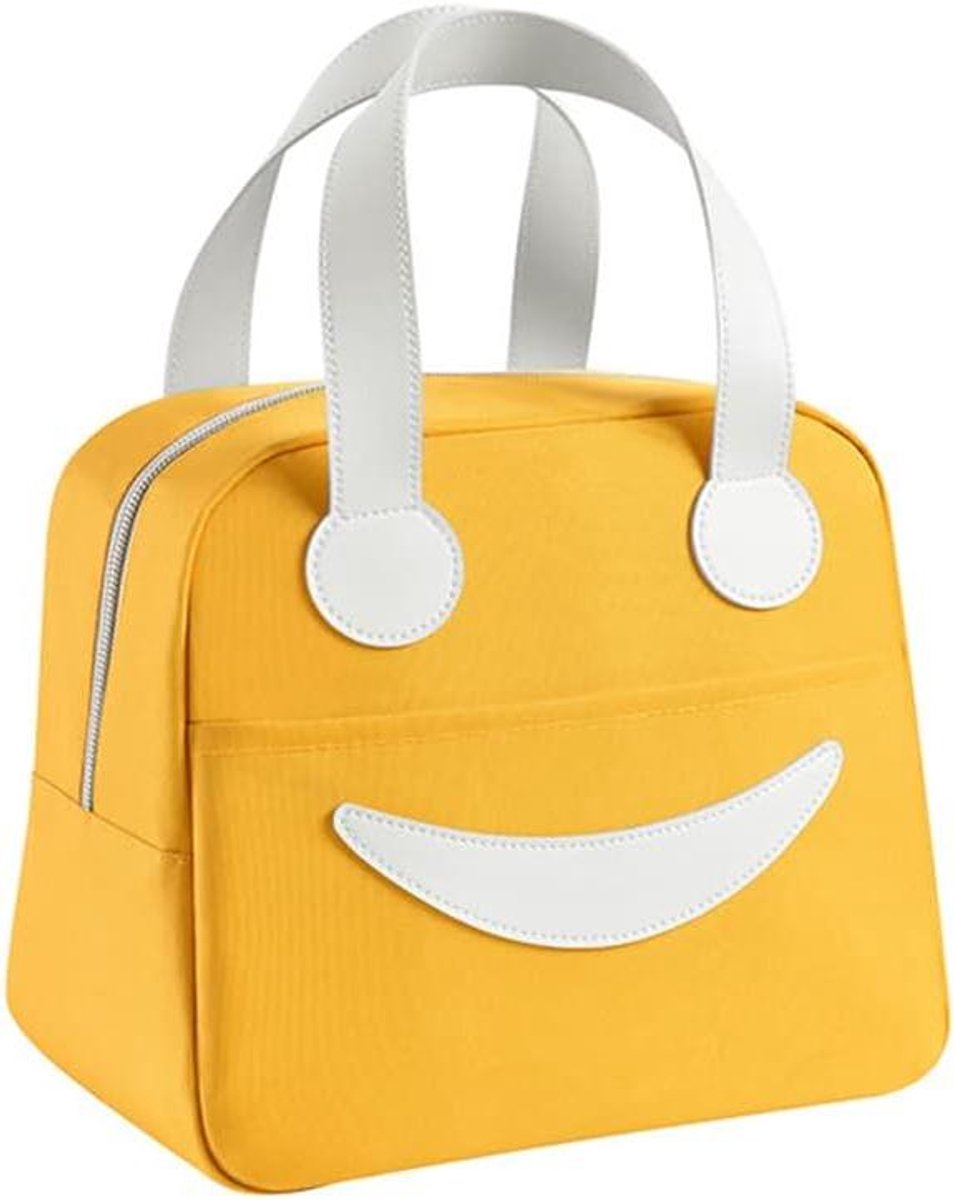 Lunchtas - Picknicktas IJsbox - Maaltijden Meenemen - Drievoudige Isolatie - 22 x 20 x 12 cm - Geel