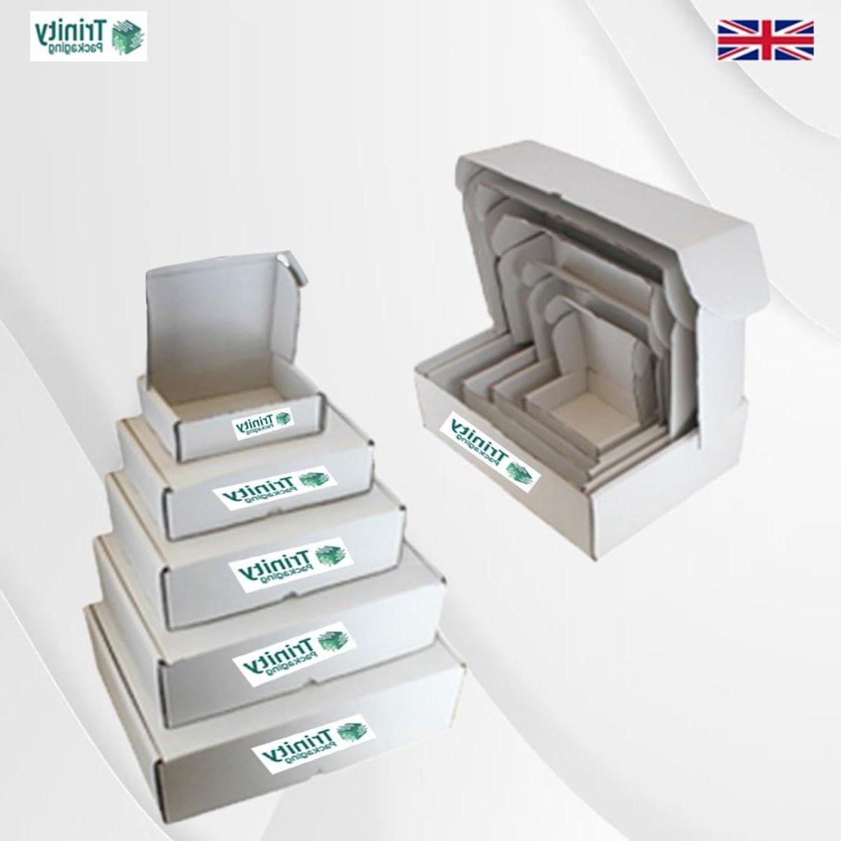 Verzenddozen Golfkarton - Verpakdozen Opslag - Veilig Verzenden - Stevige Constructie - 360x300x100mm 10 Stuks - Wit