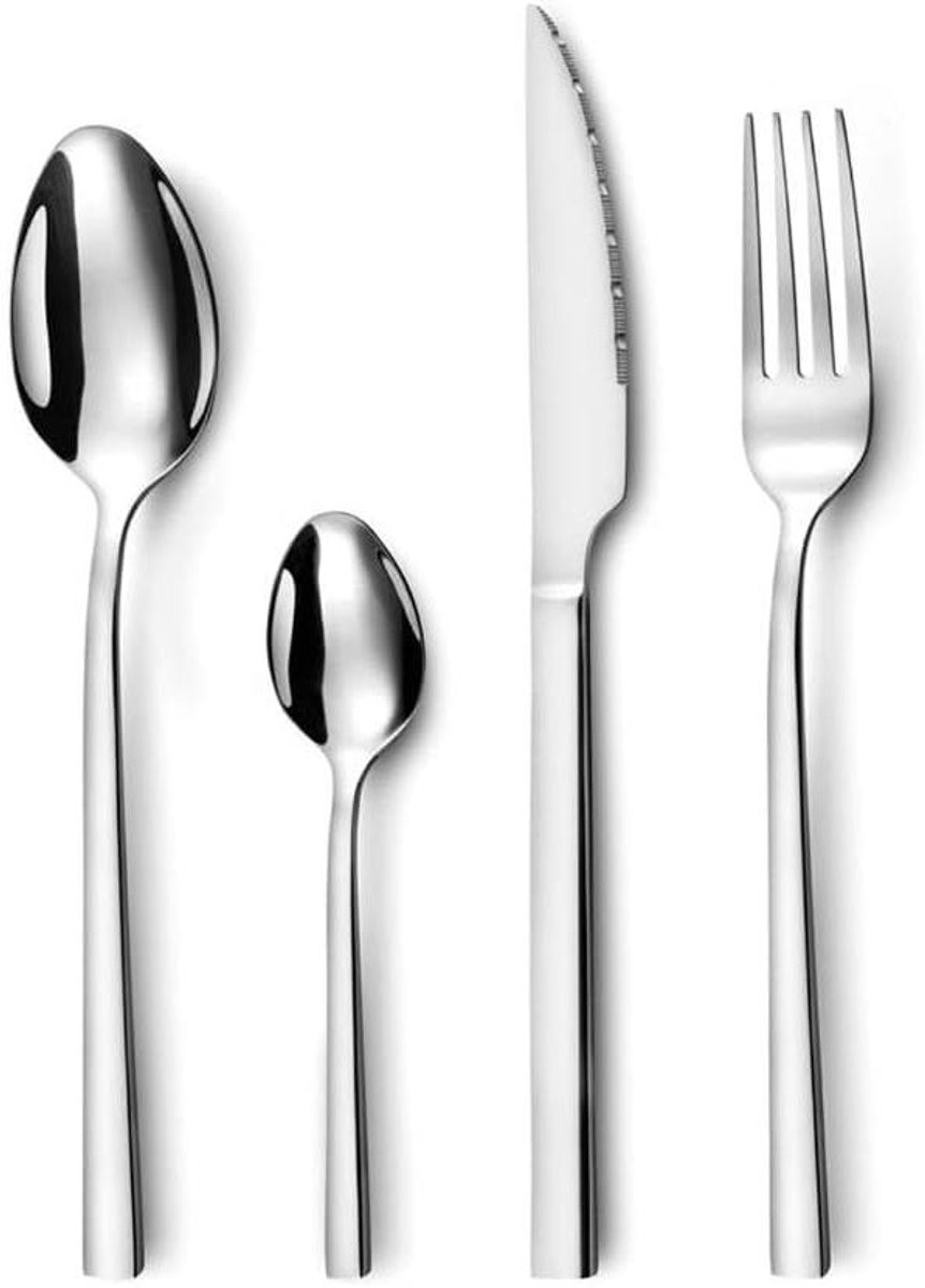 Bestekset - Tafelgerei Set - Dineren - Roestvrij Staal - 24 Delig - Zilver