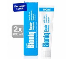 Bioniq Repair Tandpasta | Met biomimetisch tandglazuur (hydroxyapatiet) | Helpt het oppervlak van het tandglazuur te herstellen 2x 100ml