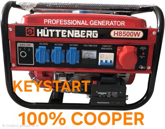 Huttenberg H8500W Stroomgenerator - Model 2025 | 220V / 380V