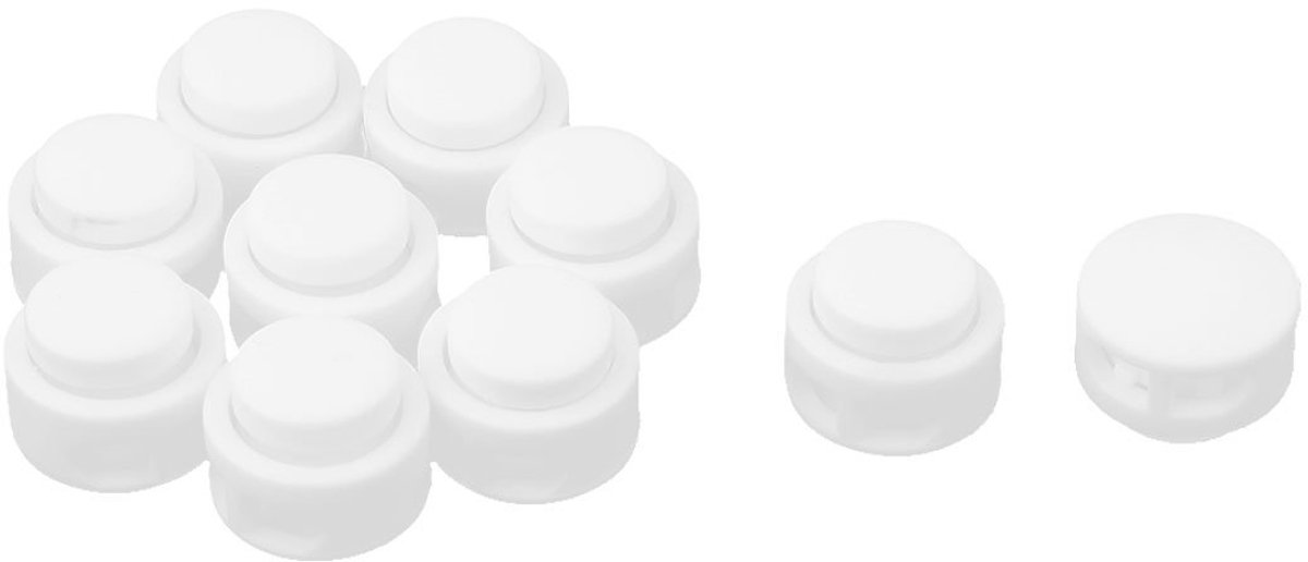 Sourcingmap veerstopper kunststof dubbele gaten koord wit sloten 10 stuks