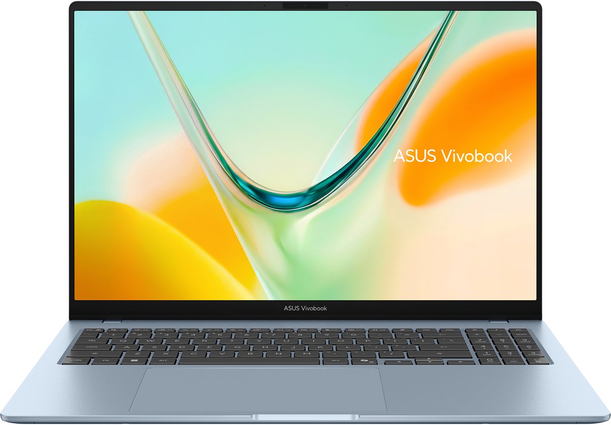 ASUS Vivobook S16 S5608QA-MB367W Copilot+ PC Snapdragon Laptop 40,6 cm (16") WUXGA 8 GB LPDDR5x-SDRAM 256 GB SSD Wi-Fi 6E (802.11ax) Windows 11 Home Nederlands Blauw