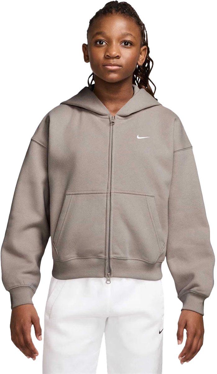 Nike g nsw studio flc os fz hd in de kleur ecru. Creme