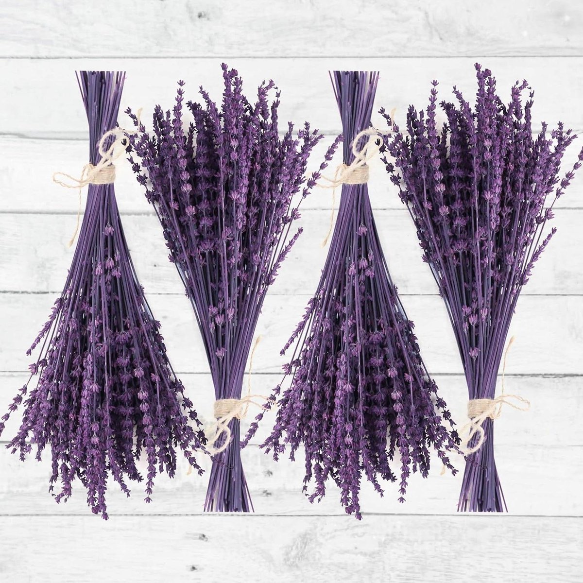 Gedroogde Lavendel Bundel - Lavendel Boeket - Huis Decoratie - Geconserveerd & Geurend - 38-43 cm - Paars