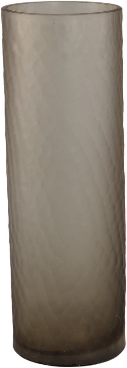 PTMD Paulene Light Brown Glass Vase Handcut Straight L