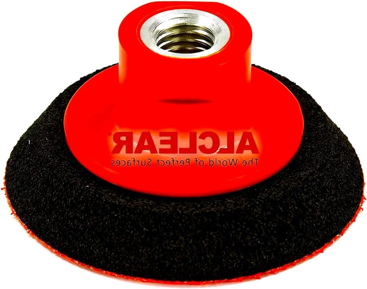 Steunschijf - Polijstschijf - Auto poetsen - Eersteklas klittenband - Diameter 75 mm - Rood