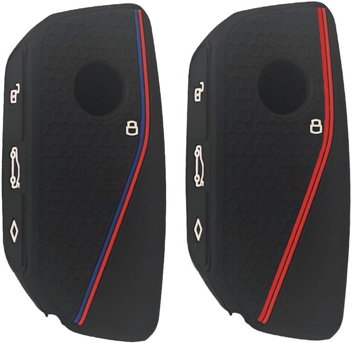 Siliconen Sleutelhoes voor BMW IX, X1, X5, X6, X7 en 7 Series i7 - Bescherming en Grip, 2 Stuks Zwart