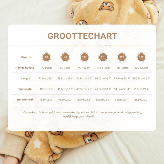 Slaapzak met Voeten voor Baby's en Kinderen - Winter Flanellen Pyjama Jumpsuit 0-6 Jaar van slaapzak-met-voeten — afbeelding 3