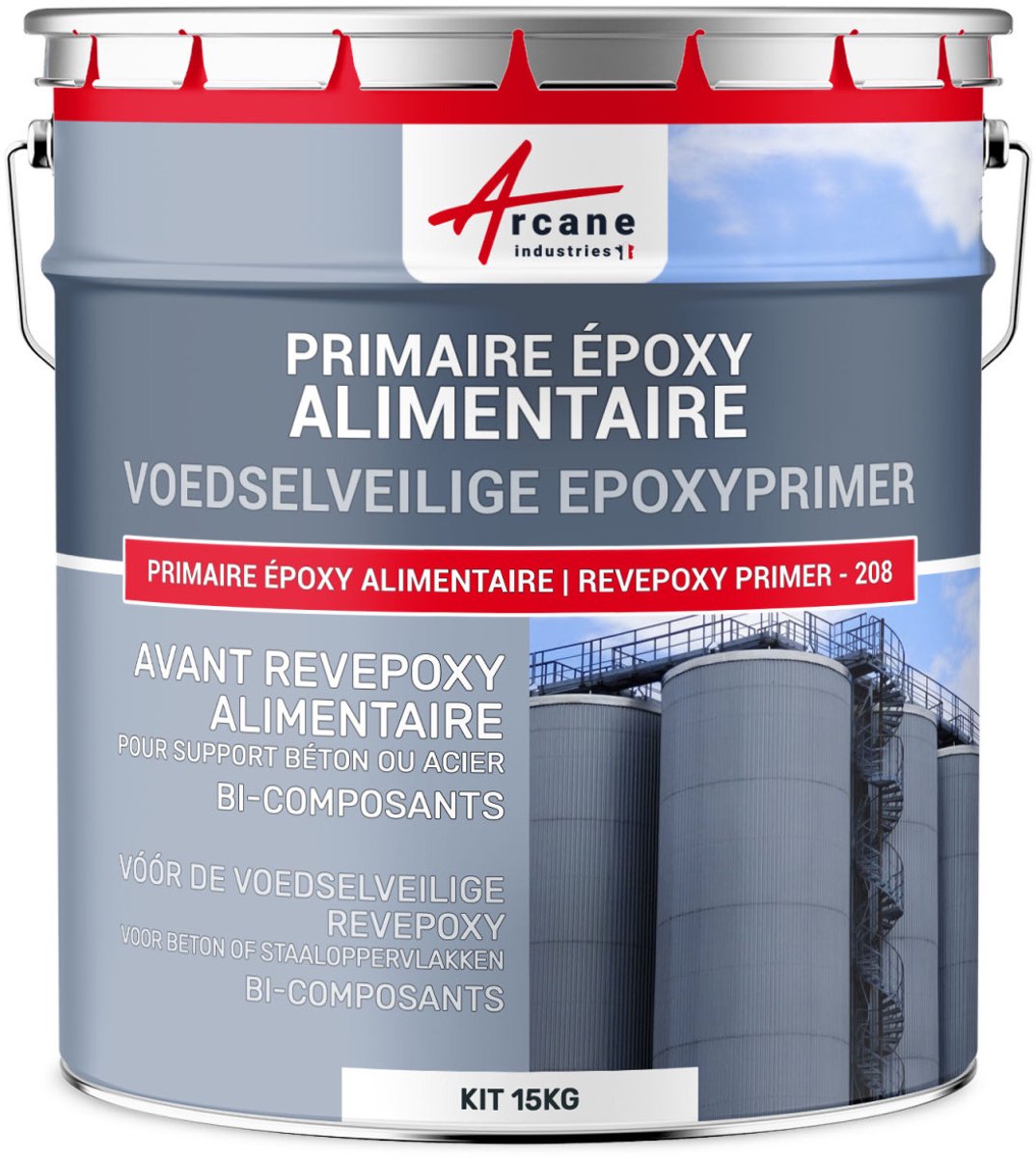 Primer voor voedselverf betontank of stalen tank met levensmiddelen - REVEPOXY PRIMER - 208