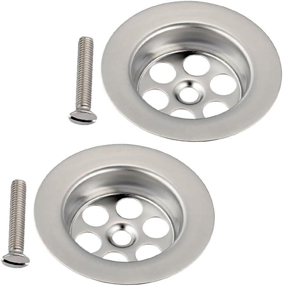 Bad Afvoerstop - Afvoerzeef Deksel - Badkamer Waterdicht - Roestvrij Staal - 70 mm - Zilver