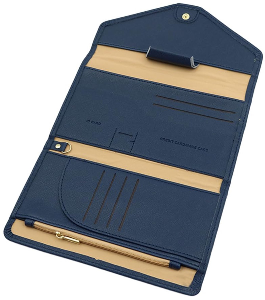Autorisatie- en verzekeringshouder, van PU-leer voor identiteitskaart, rijbewijs (blauw)