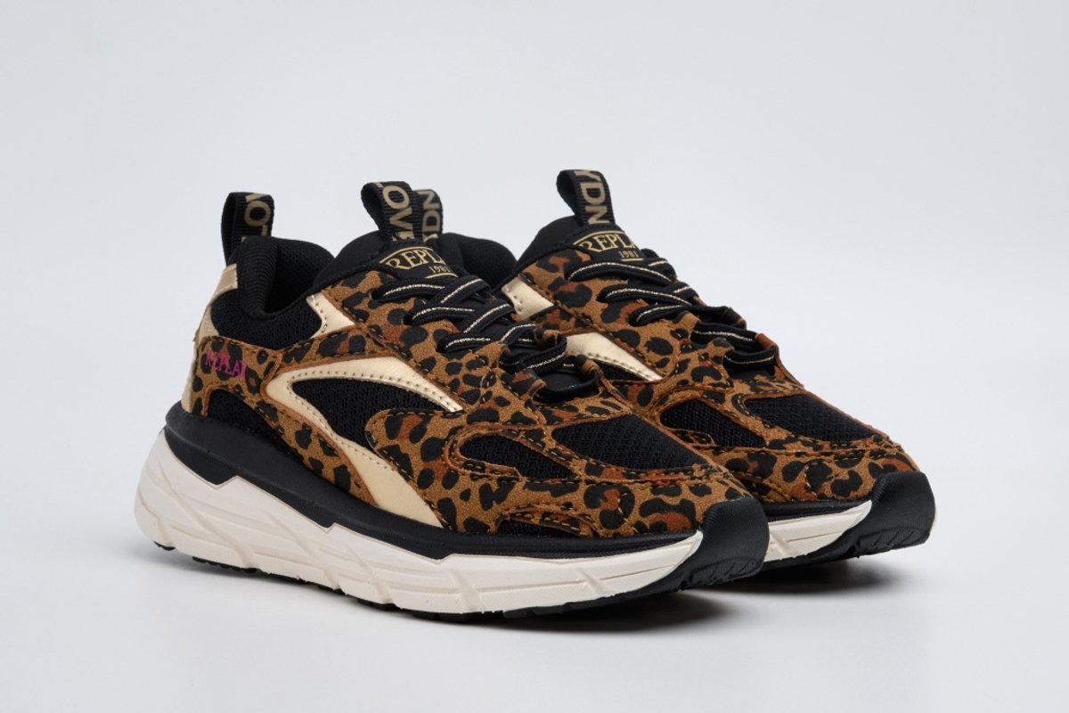 Replay - Christel Jr Girl 7 - Meisjes - Sneaker - Panterprint - Maat 29