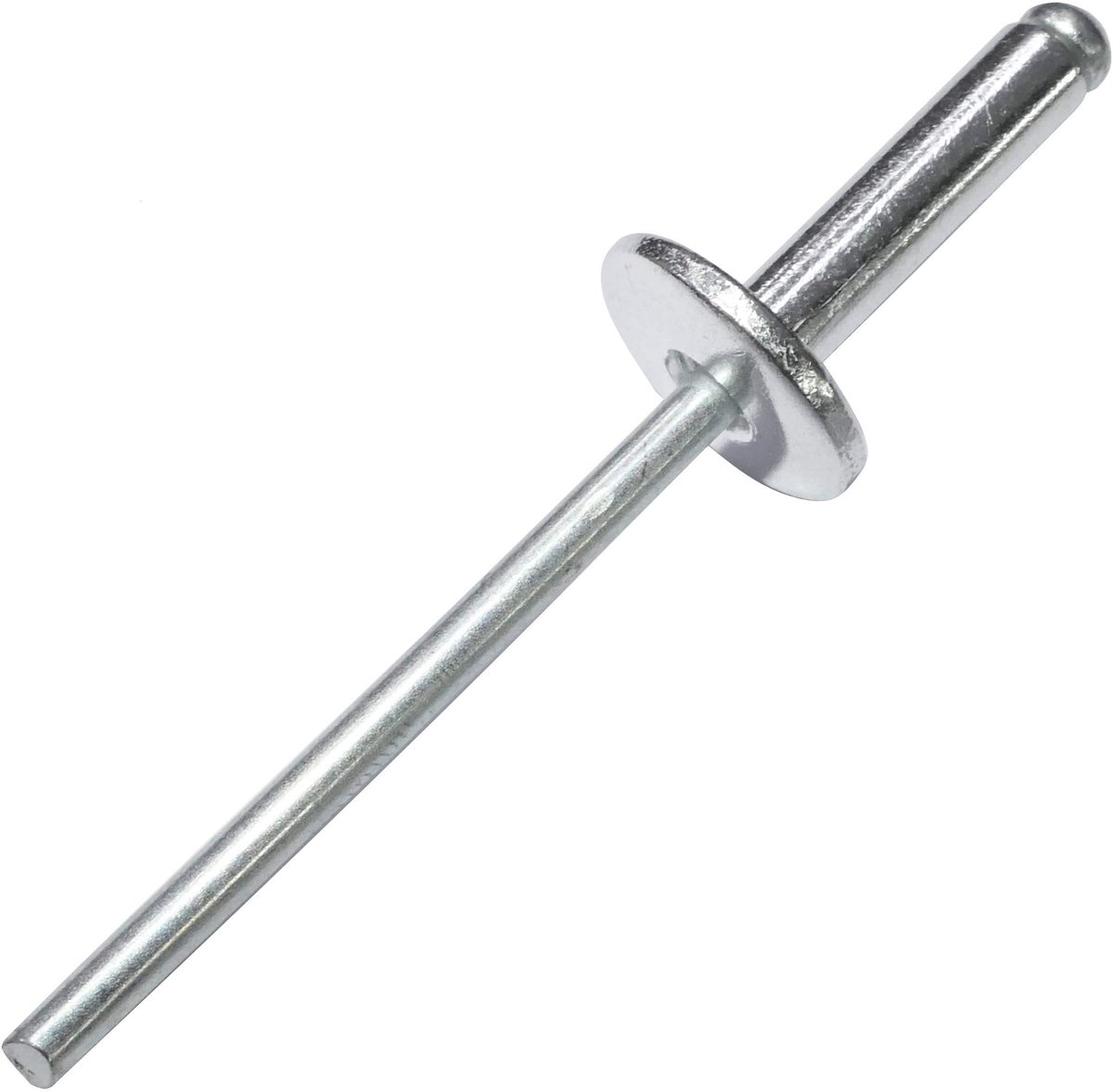 - C48157 - set van 100 blindklinknagels Ø4x16mm met brede kop 12mm - DIN 7337 C - popniet met schachtbreuk - van aluminium/staal