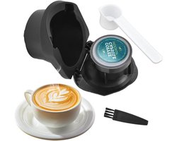 Koffiecapsule Adapter - Herbruikbare Converter - Zelf Koffie Maken - Voedselveilig Materiaal - 3 Delige Set - Zwart