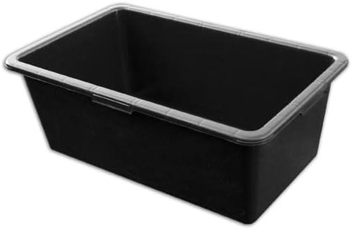 Mortelbak PVC - Cementkuip Bouwemmer - Bouwwerkzaamheden Mixen - Duurzaam Materiaal - 60 Liter - Zwart