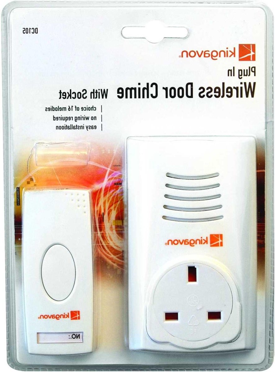Draadloze Deurbel - Bel met Socket - Ontvang Bezoekers - Plug-in Ontvanger - 80m Bereik - Wit