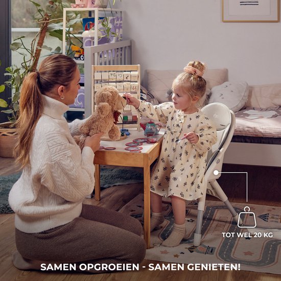 Kinderkraft DINNLY - Kinderstoel - Inklapbaar - Meegroeiend - Beige van Kinderkraft — afbeelding 3
