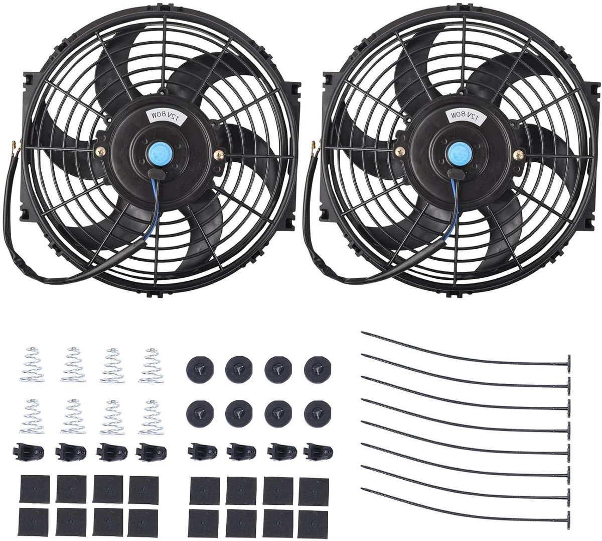 Koelventilator Set - Radiator Ventilator - Oververhitting Voorkomen - Krachtige Luchtstroom - 254 cm - Zwart