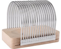 Coupe-pain et coupe-toast manuel - Guide de coupe robuste en acier inoxydable avec accessoire amovible, pour le pain, le pain grillé et les pommes de terre
