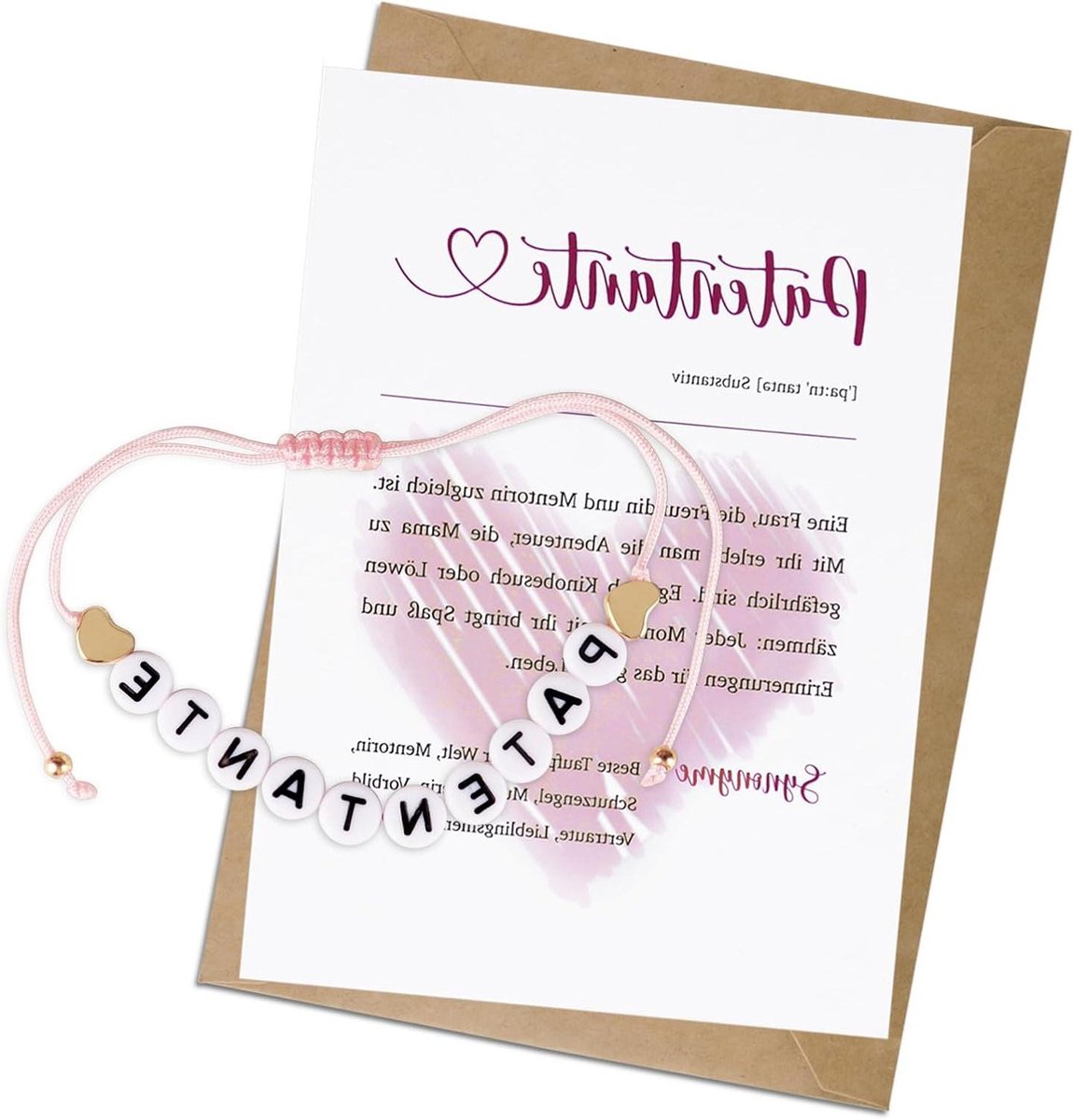 Kaartjes en Armband Set - Geboorte Communie - Feestelijke Groeten - Duitse Inscriptie - 16 x 11.9 cm - Multicolor