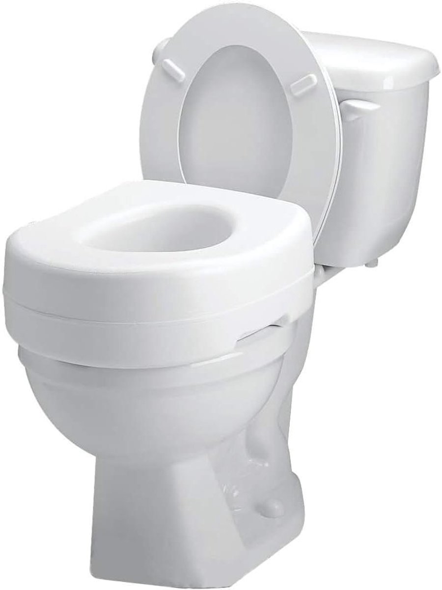 Verhoogd Toilet - Toiletverhoger - Comfort Vergroten - Universele Pasvorm - 14 cm Hoog - Wit