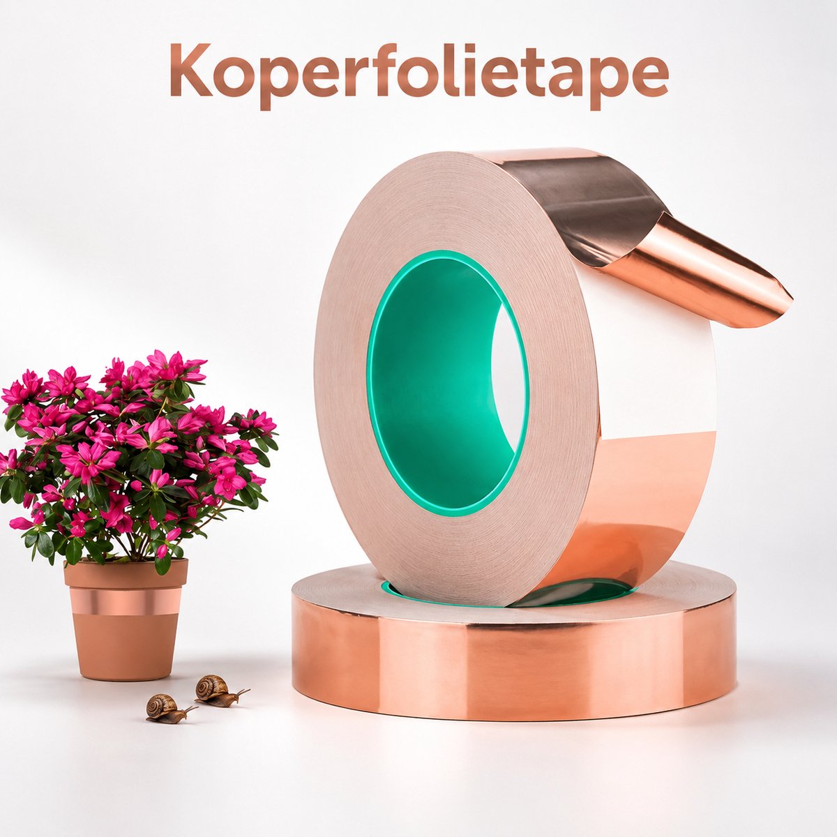 YYCHAN Kopertape-Kopertape Slakken-25mm*20 Meter- 100% Kopertape-Dubbelzijdige Geleidbaarheid-Anti Slakken Tape-Diervriendelijk-Alternatief op Slakkenkorrels