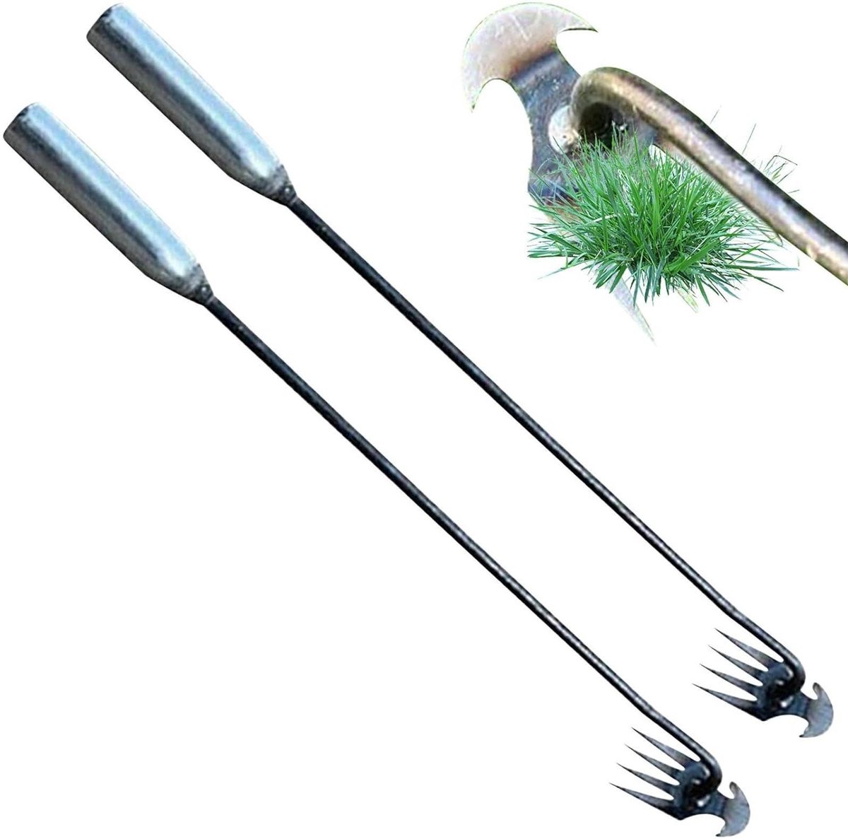 Onkruidsteker Rvs - Onkruidverwijderaar Handmatig - Tuin Onderhouden - Lange Steel - Niet Gespecificeerd - Zilver