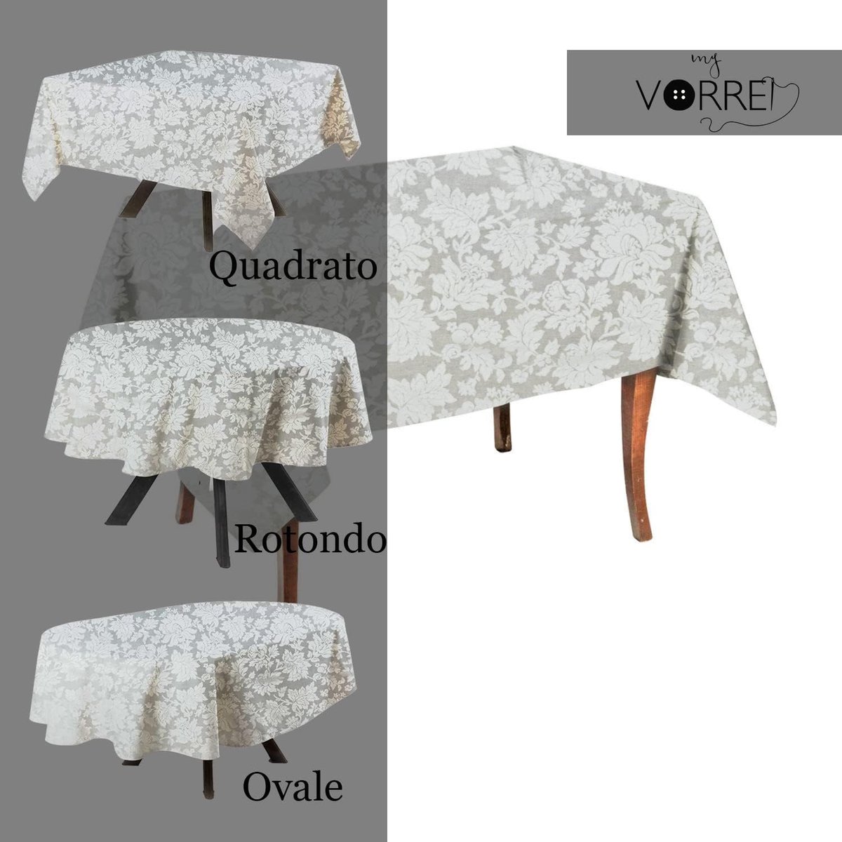 Tafelkleed Rechthoekig - Vlekbestendig Kleed - Beschermen Eettafel - Jacquard Weving - 180 x 360 cm - Wit