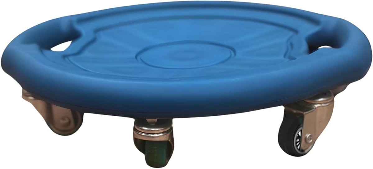 Buikspiertrainer Wiel - Ab Roller Fitness - Core Training - Ergonomische Handgrepen - 32.77 x 8.38 x 31.75 cm - Blauw