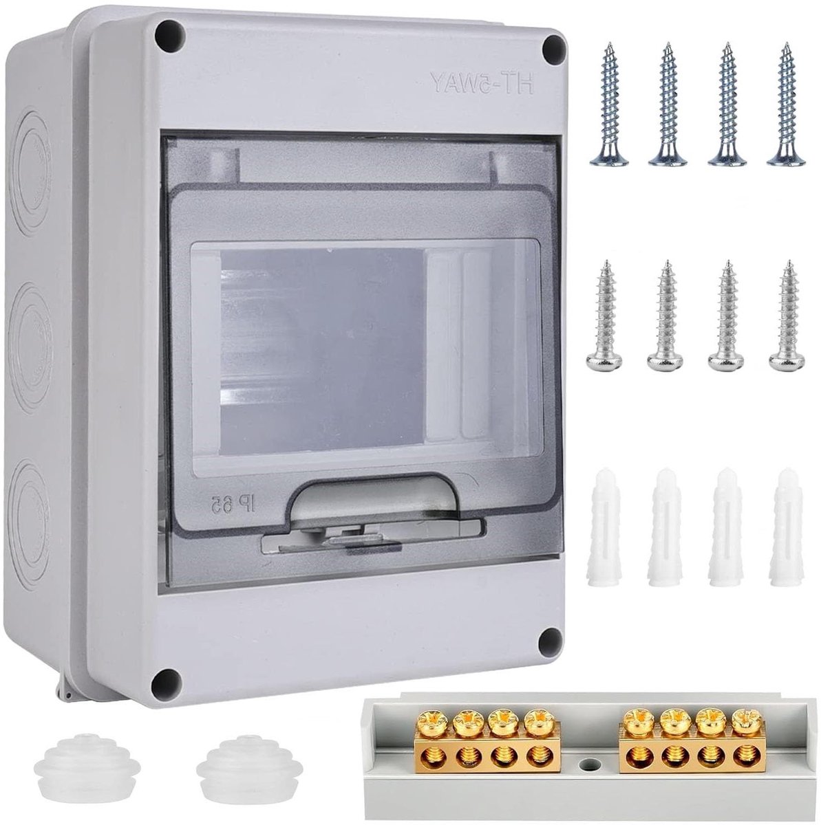 Zekeringkast Opbouw - Verdeelkast Elektrisch - Buiten Elektra - IP65 Waterdicht - 5 Modules - Grijs