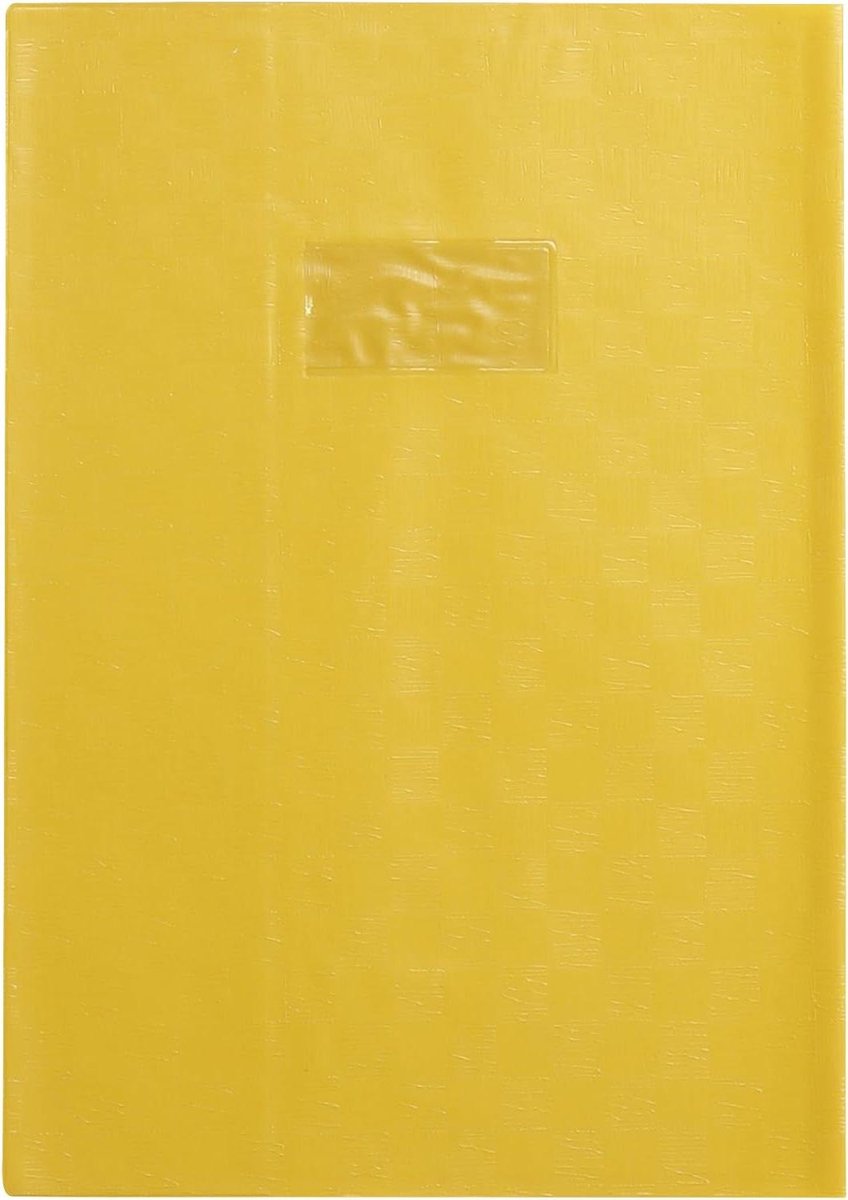 Oefenboek Beschermhoes - Notitieboek Cover - Schoolwerk Beschermen - Met Labelhouder - A4 - Geel