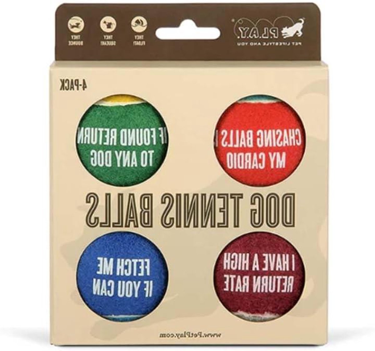 Duurzame Hondentennisballen (4 stuks) - Speelgoed voor Honden van Alle Maten